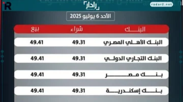 أسعار الدولار في البنوك المصرية الأحد 14-12-2025 تتغير بشكل ملحوظ